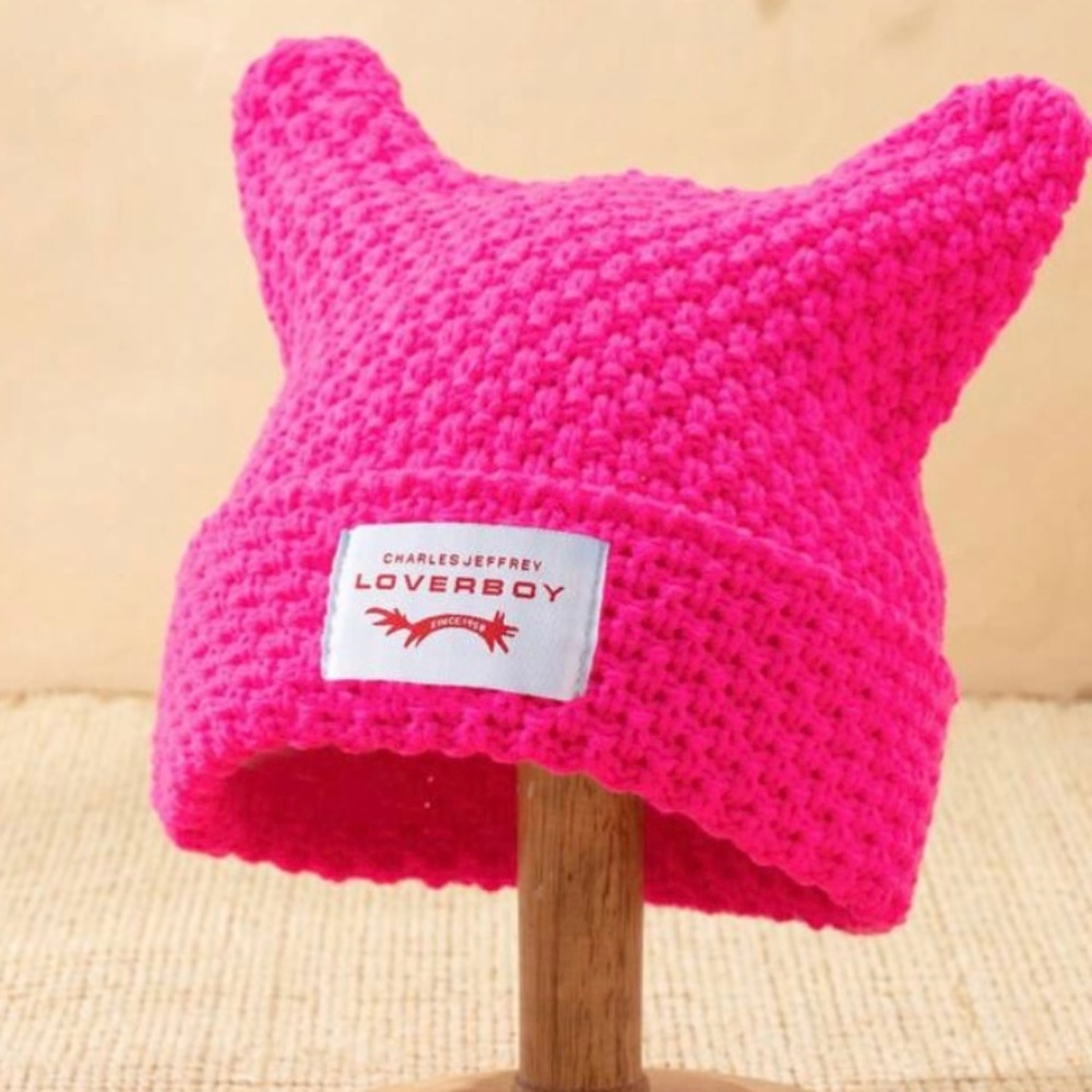 LoverBoy Pink Horned beanie